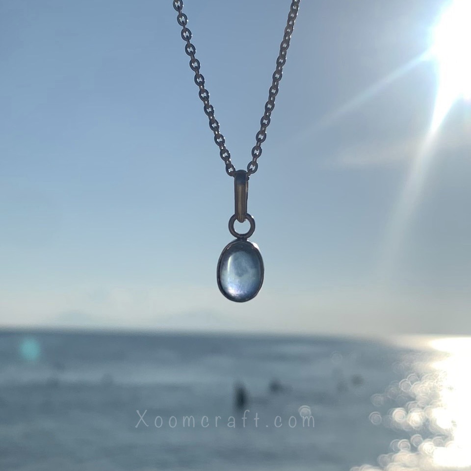 Mặt dây aquamarine thiên nhiên